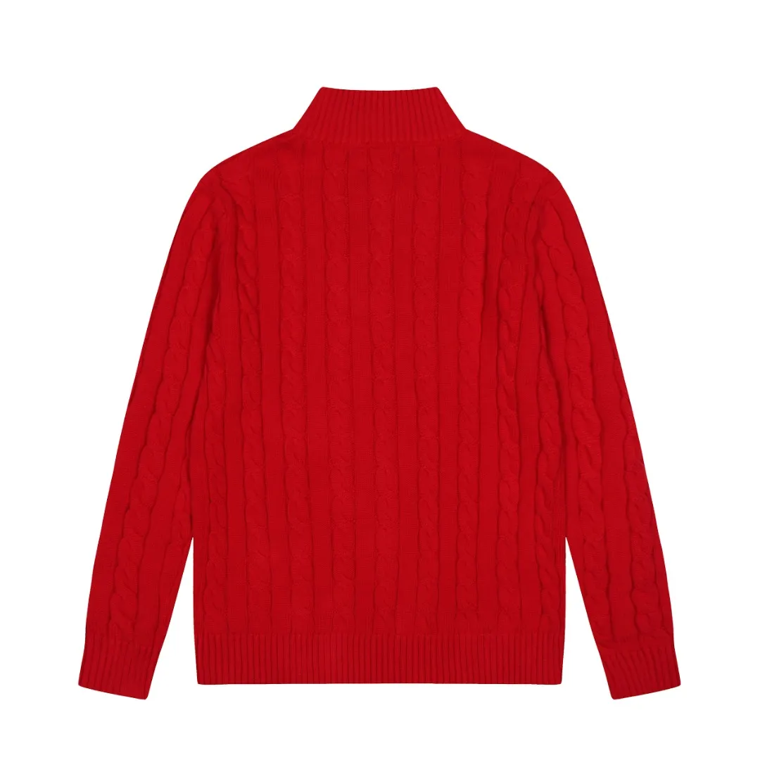 P250 Top quality" Style number: DS014# (not off the shelves all year round) [Ralph Lauren half-zip solid color pony embroidery logo twist knitted sweater] ✅Ralph Lauren half-zip classic basic versatile unisex couple pullover sweater ✅Main supplier platform live broadcast Wholesale entity Replenish when out of stock Not off the shelf ✅ZP quality 1:1 version Scan the code to enter the GF website Counter quality ✅Detailed quality The only one in Guangzhou Imported quality cotton yarn, focusing on high-end, cost-effective, good quality needless to say ✅The version is restored to the original order, the maximum size can be worn up to 200 pounds, loose, comfortable and stress-free ✅The upper body is simple and easy to match, ootd must-have style, good-looking clothes are never picky, a must-have wardrobe recommendation Size: S-XL Color: Navy blue milk white black pure white gray khaki light blue yellow pink olive green red blue label red gold label